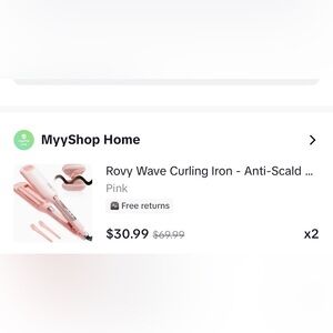 Brand new rovy waver curling iron. I purchased two by mistake. Never opened